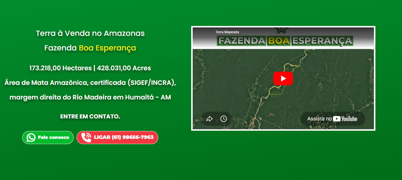 Imoveis rurais a venda amazonia