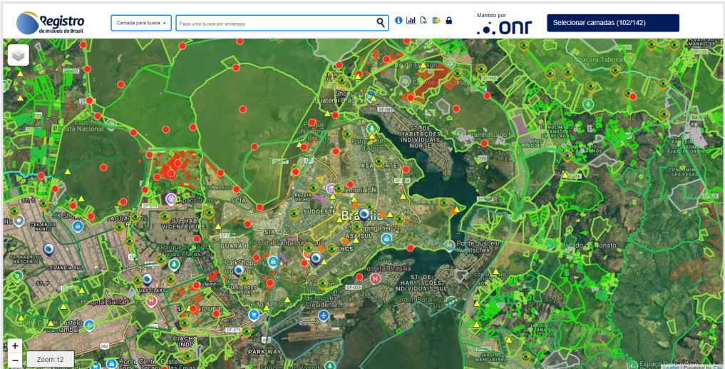 SIG RI Mapa Registro de Imóveis do Brasil